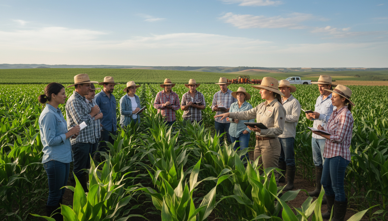 Equipo Fermagri en el campo